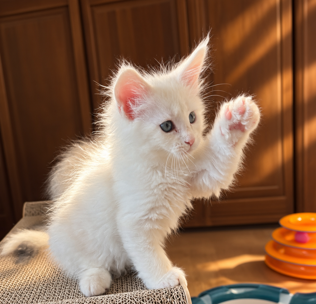 Cream Maine Coon kitten
